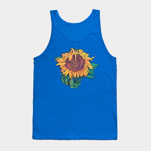 Big Sunflower Moderna Tank Top by NoCoBirds